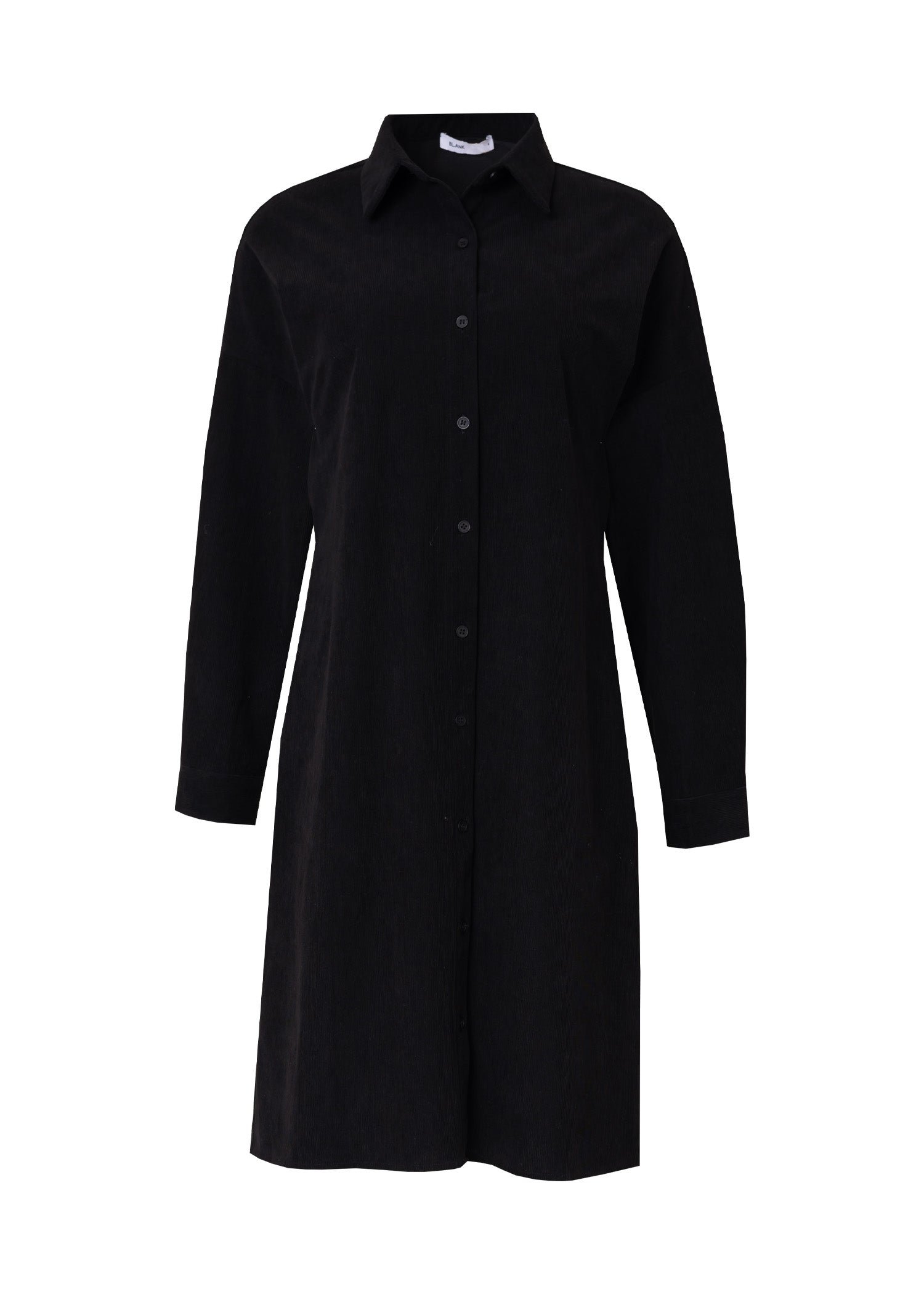 Black Corduroy Shirt Dress - Image 5