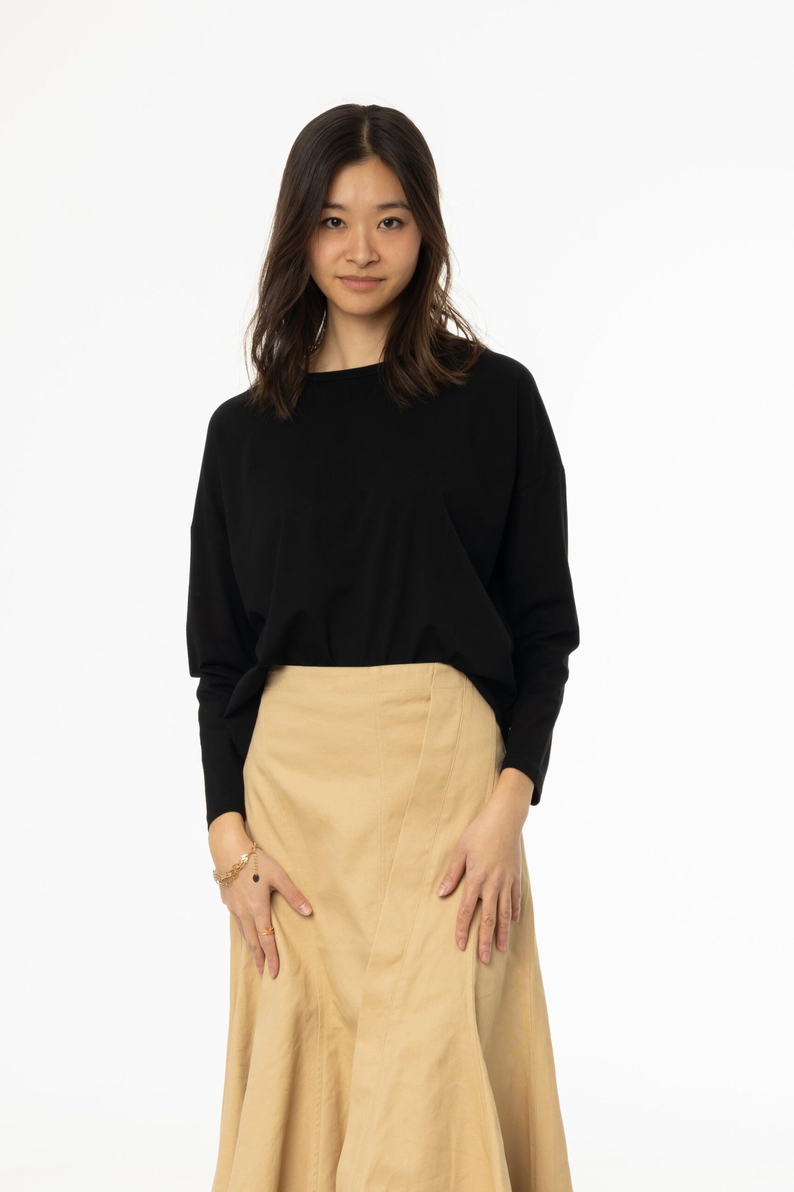 Black Dolman Long Sleeve T-Shirt