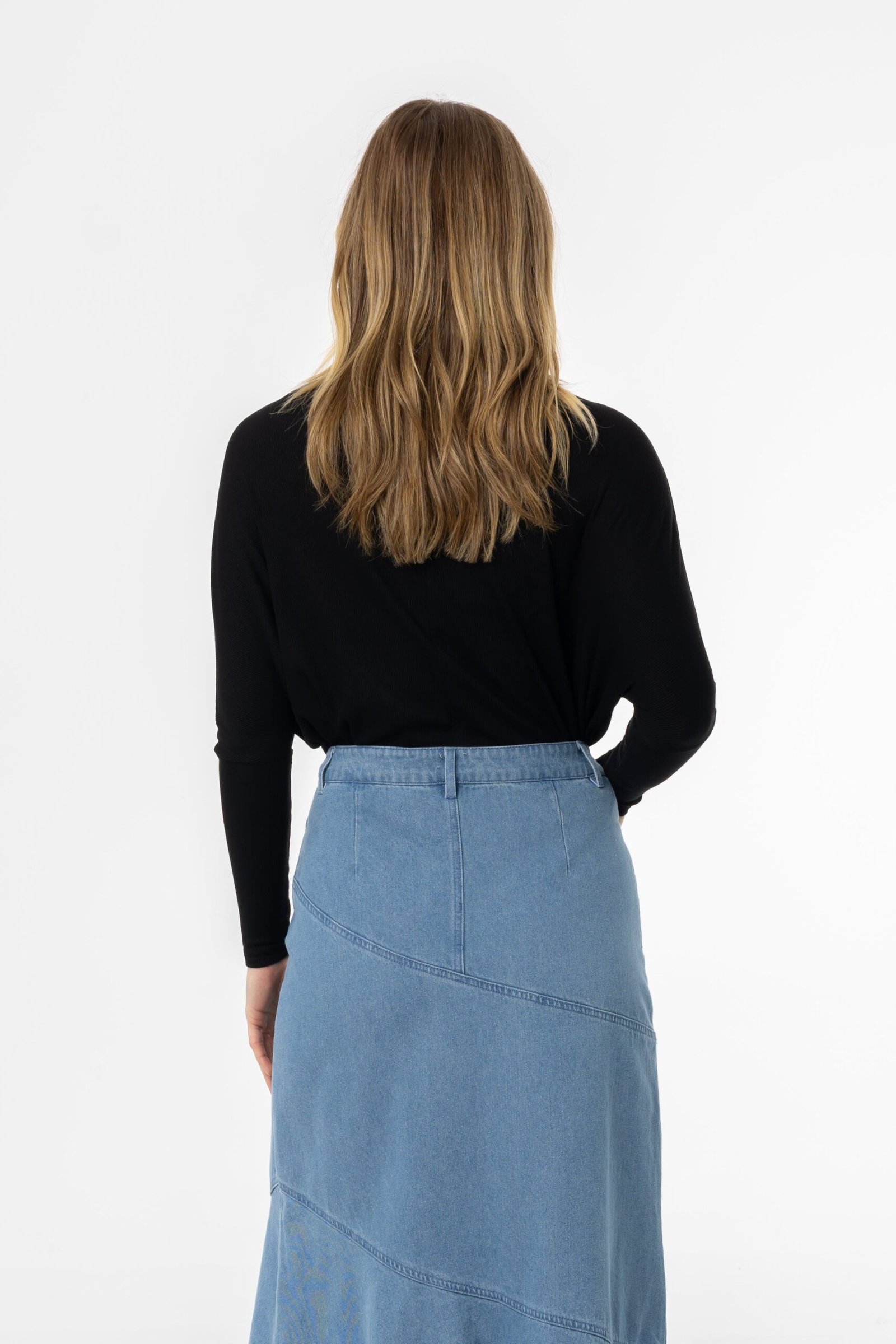 Black Henley Dolman T-Shirt - Image 3