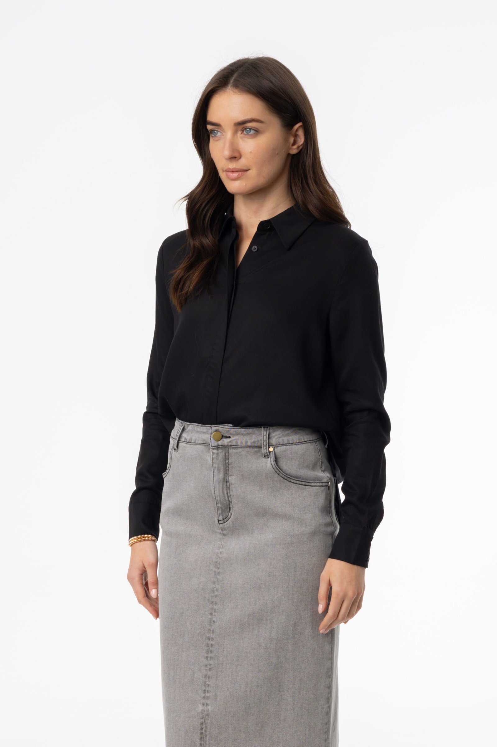 Black High Low Blouse - Image 2